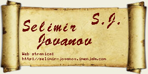 Selimir Jovanov vizit kartica